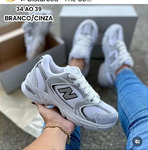 New Balance 530 Branco com Cinza e Preto