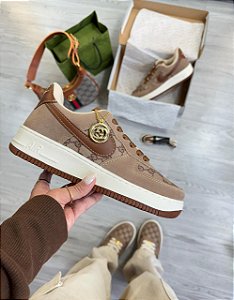 Tenis Nike Gucci Air Force Marrom