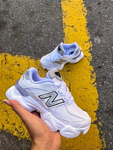 New Balance 9060 Branco Cinza Infantil