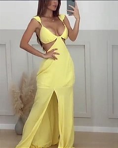 Vestido decotado Longo feminino