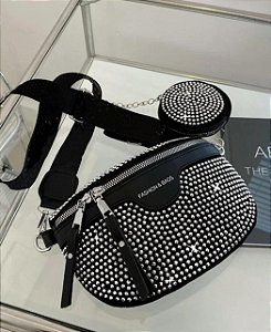 Bolsa pochete de strass