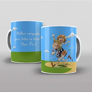 Caneca cerâmica para seu Pai, seu herói