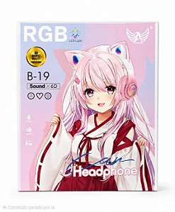 Headphone Gamer RGB Cat Ear B-19