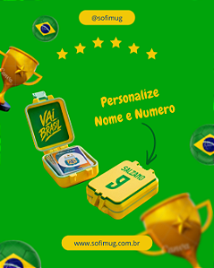 Caixa Porta Figurinhas Copa 2026 Personalizada (Nome + Número) 200 Figurinhas