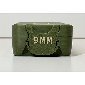 Caixa porta munição 9mm com travas capacidade 50 Munições