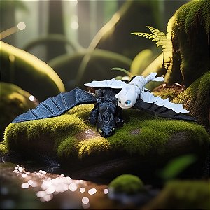 Boneco Articulado Como Treinar Seu Dragão Banguela Fúria da Noite & Fúria da Luz