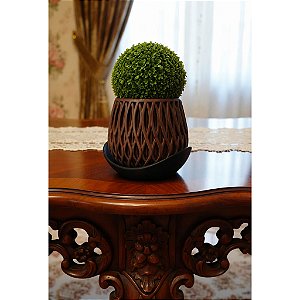 Vaso Minimalista com Drenagem e Suporte