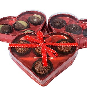 10un Candy box coração Flip Festas Caixa para 4 doces