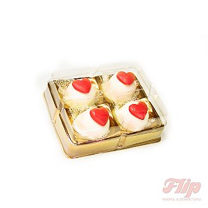 10un Candy Box 4 Cavidades Flip Festas - Caixa para 4 doces