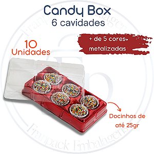 10un Caixa para 6 Doces Candy box - Flip Festas