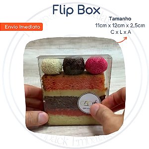 10un Embalagem Acetato Para Slice Cake E Doces Flip Box