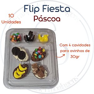 10 un Embalagem Mini ovinhos 30gr Flip Fiesta Páscoa