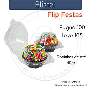 105un Embalagem/blister para doce unitário Flip Festas