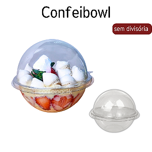 Esfera Cristal sem divisória 12cm Pote Bola Confeibowl - Flip Festas