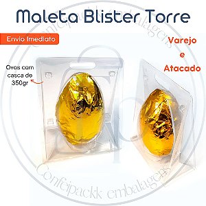 2 / 6 / 10un de Maleta Blister Para Ovo de Páscoa 350g - Flip Torre