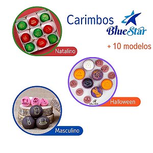 Kit Carimbos para massas e brigadeiros rosa - BlueStar