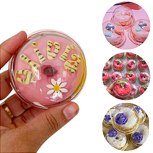 120un Embalagem para mini donuts - Mini Cake Box Redonda