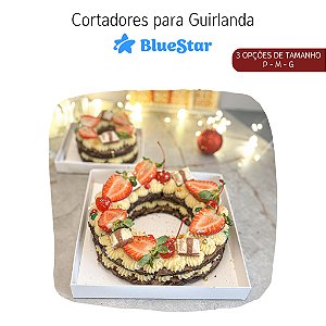 1 2 ou 3 Kits de Cortadores Guirlanda Pão de mel Redondo P M G Ana Brownie BlueStar