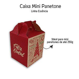 10 / 20 / 30un Caixa para Mini Panetone Linha Essencia Ideia Embalagens