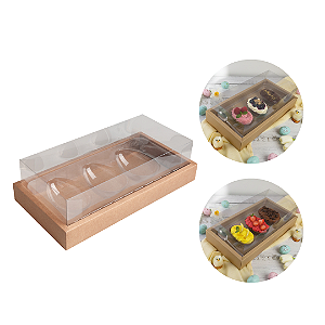 Caixa Ovo De Colher Kraft Premium Para 3 Ovos 100G 5un - YINPACK
