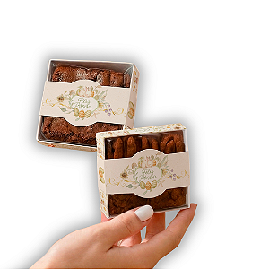 Caixa para Brownie Individual Páscoa – Linha Vilarejo