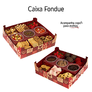 5un Caixa Fondue Gourmet Embalagem Dia Namorados Confeitaria