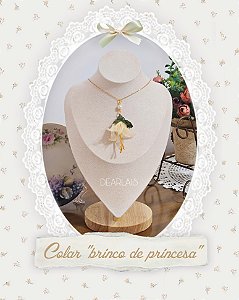 Colar Bege da Flor brinco-de-Princesa