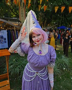 Colar Lilás da Flor brinco-de-Princesa 💜