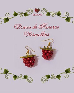 Brinco de Amoras Vermelhas ❤️