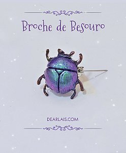 Broche alfinete de Besouro 🪲🍃🔮🐞
