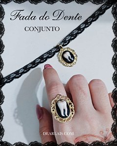 Conjunto Fada do Dente (anel+colar) 🦷