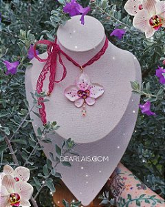 Colar Orquídea Rosa claro 🌸​