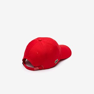 Boné Lacoste Gabardine - Ajustável - Vermelho