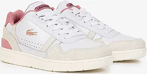 Tênis Lacoste T Clip Rosa e Branco