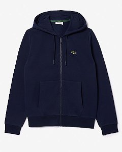 Moletom Lacoste Clássico zíper - Azul marinho