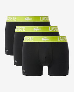 Pack 3 Cuecas boxer Lacoste - Preto/ verde
