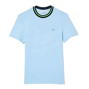 Camiseta Lacoste Gola Listrada