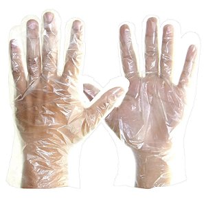 Luva descartável plastica -  Cod 1310