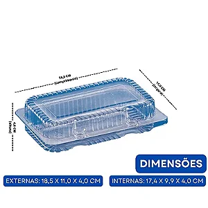 Pote H08 articulado retangular - Cod 1230