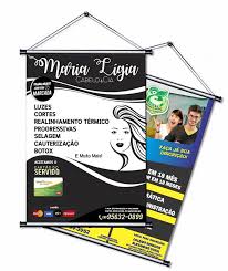 Banners Lona Front Light 440g acabamento bastões Madeira  - Cod 1502