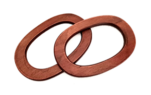 Alça Madeira Círculo - Oval