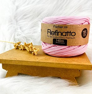 Malha Premium Fischer Refinatto 15mm - Rosa