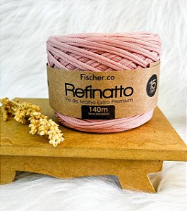 Malha Premium Fischer Refinatto 15mm - Rosa Antigo