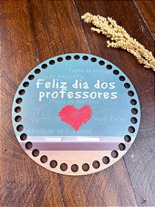 MDF Redondo 15cm - Estampa Feliz Dia dos Professores
