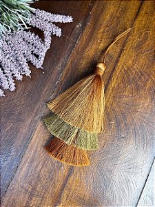 Tassel 13cm Três Camadas- Cobre/Ferrugem/Bronze