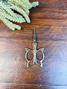 Tesoura Borboleta Dourado - 9x4,5cm