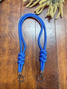 Alça Midi Corda Nó Triplo - 60cm - Royal/Ônix
