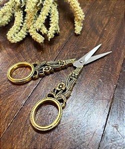 Tesoura Classica Stilo Europeu 4,5"-11,5cm - Ouro