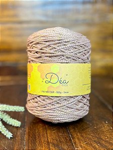 Fio Néctar 3mm - 500g-300m - Poliéster - Rosa Chá Lurex Dourado