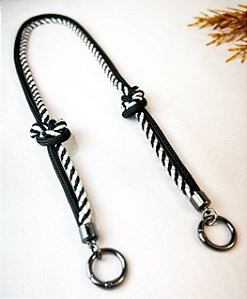 Alça de Ombro Corda Nó Duplo 95cm Preto/Ônix